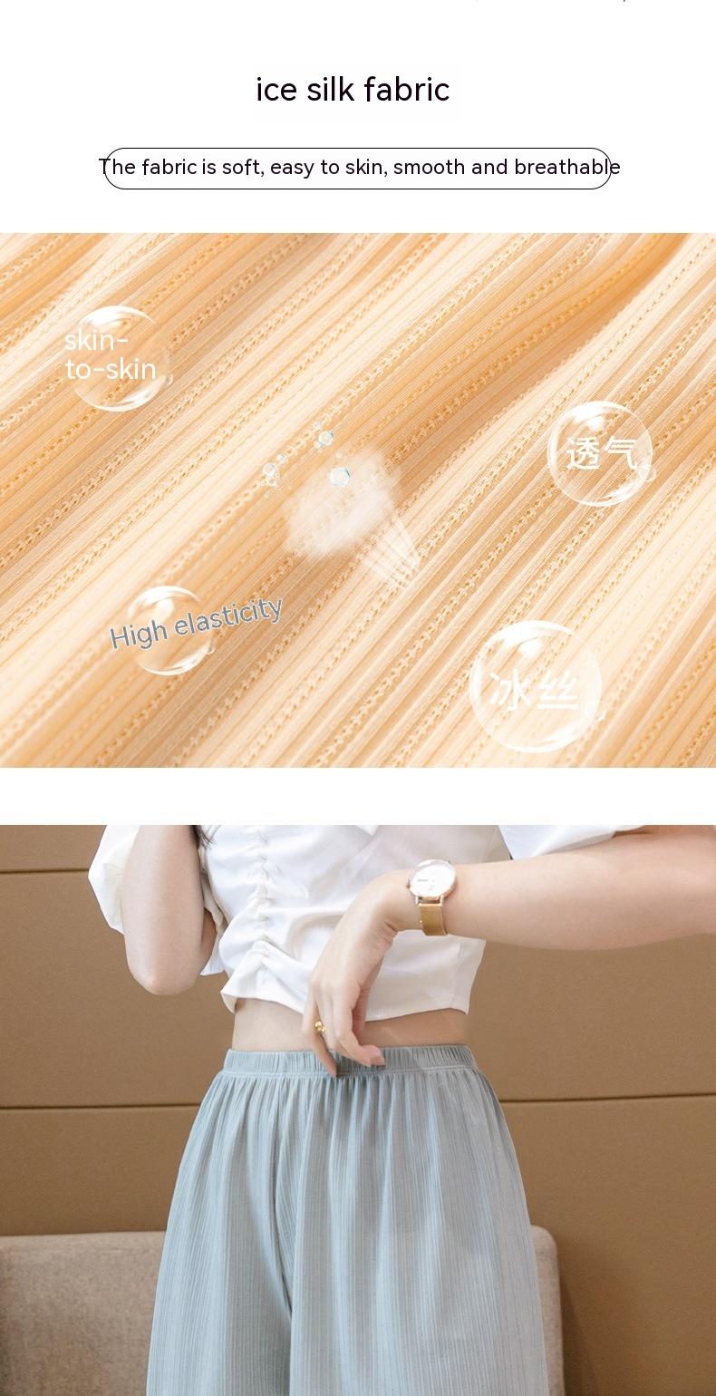 Product Introduction of [Golden PotatoWomen's Wear] Loose Ice Silk Safety Pants Women's Large Size Anti-Exposure Can Be Worn outside Thin Base Shorts Lace High Waist Safety Pants Women Womenswear Panty Lingerie Comfort Basic Minimalist 8