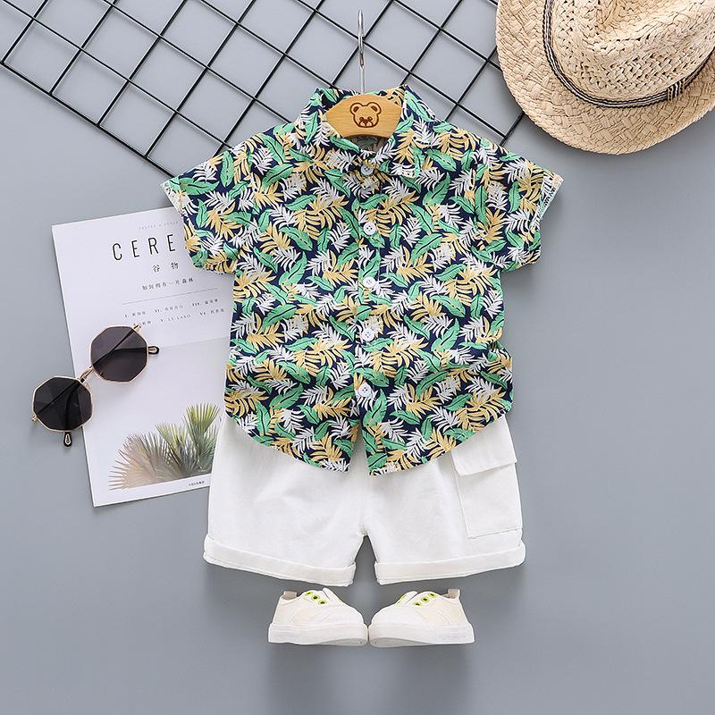 Product Introduction of Summer 2PC Kids Baby Boys Outfit Cotton Clothes Clothing Sets Infant Boy Tee Shirt + Shorts Pants Outfits Suits Children Wears Toddler Striped Tracksuits 1 2 3 4 Years 40