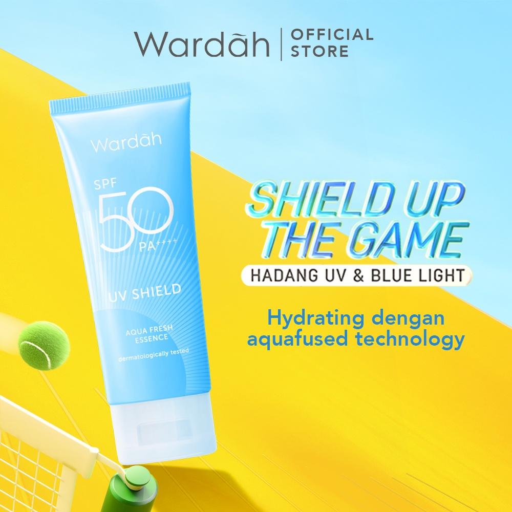 Wardah UV Shield Aqua Fresh Essence SPF 50 PA ++++ 30 ml - Sunscreen Wajah 0% Alkohol - Tekstur Ringan - Menghidrasi - Untuk Semua Jenis Kulit facial hydrating Muka Hyaluronic Wardah UV Shield Aqua Fresh Essence SPF 50 PA ++++ 30 ml - Sunscreen Wajah 0% Alkohol - Tekstur Ringan - Menghidrasi - Untuk Semua Jenis Kulit facial hydrating Muka Hyaluronic