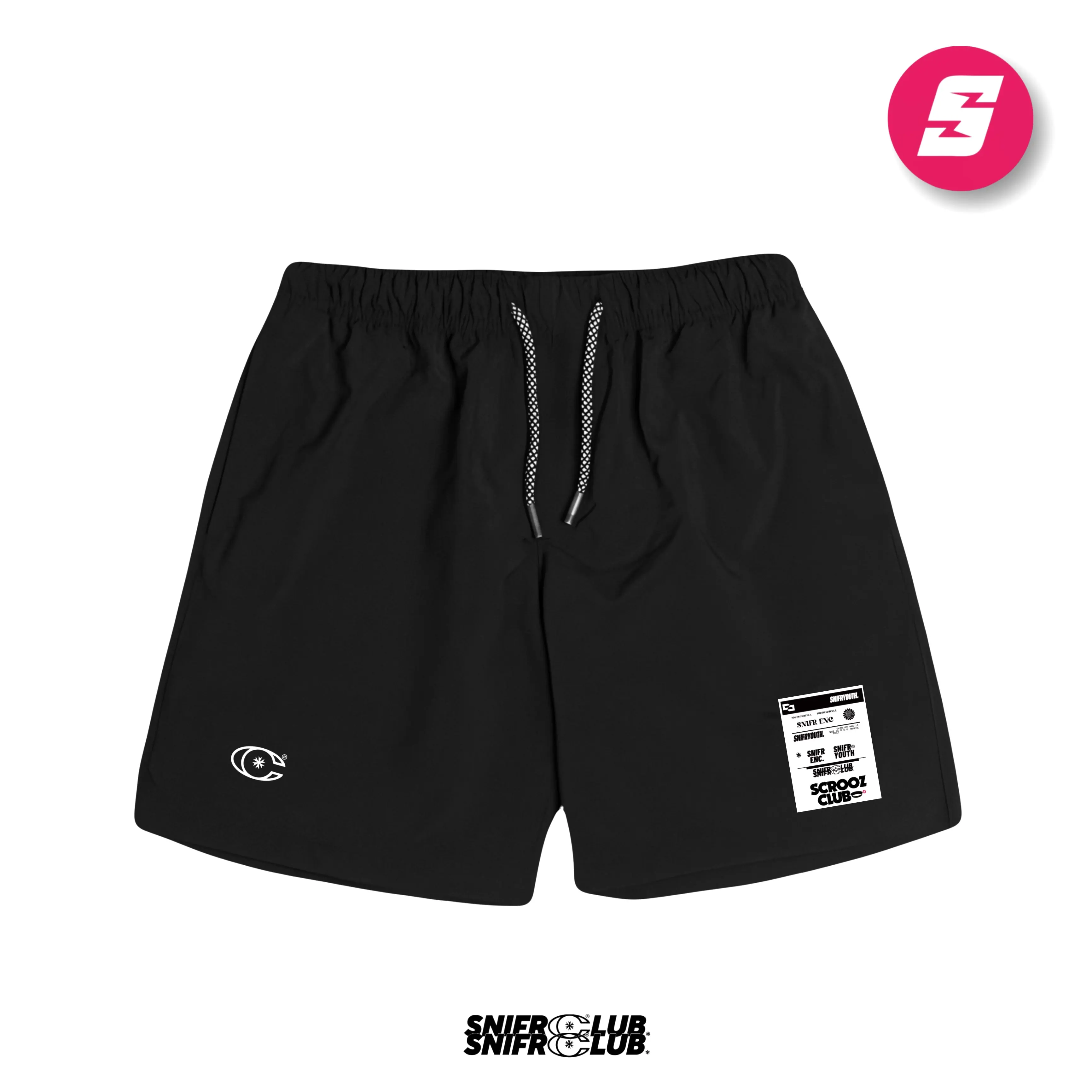 Snifr Enc Boardshort Shortpants Celana pendek Hitam Panjang Sablon ...