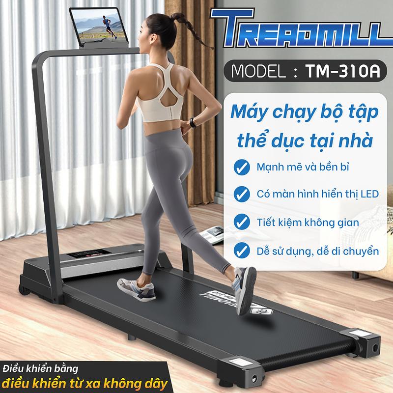 (TM310A-Có Tay )BG Việt Nam Mall-(Có Remote điều khiển từ xa)Máy chạy bộ tại nhà, máy gọn gia dụng băng chạy chống rung. Led máy  chạy  bộ  mini walking pads walking pad máy  chạy  bộ  tại  nhà
