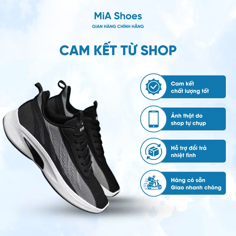 Giày Thể Thao Nam SEA Đế Đàn Hồi Cao Chống Trơn Rượt Êm Ái Form Ôm Sát Kiểu Dáng Đơn Giản Hiện Đại 5
