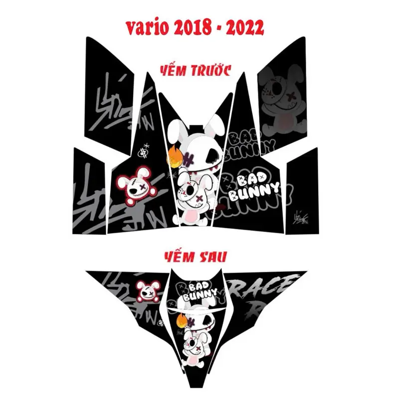 Tem dán yếm nhám vario125-150 đời 2018->2022