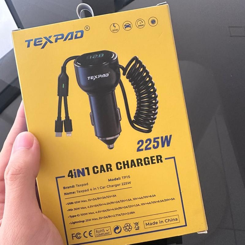 Tẩu sạc ô tô Te.x pad 225W 4 in 1 1