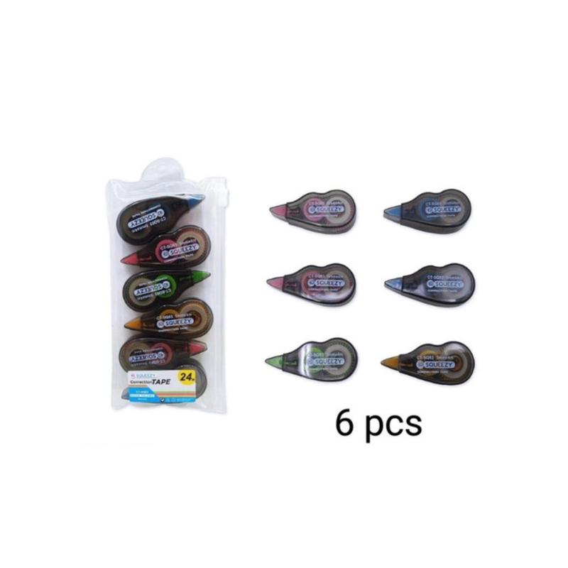 Tipex Kertas Squeezy 1 Set isi 6 / Correction Tape / Tip-EX Roll Murah 2