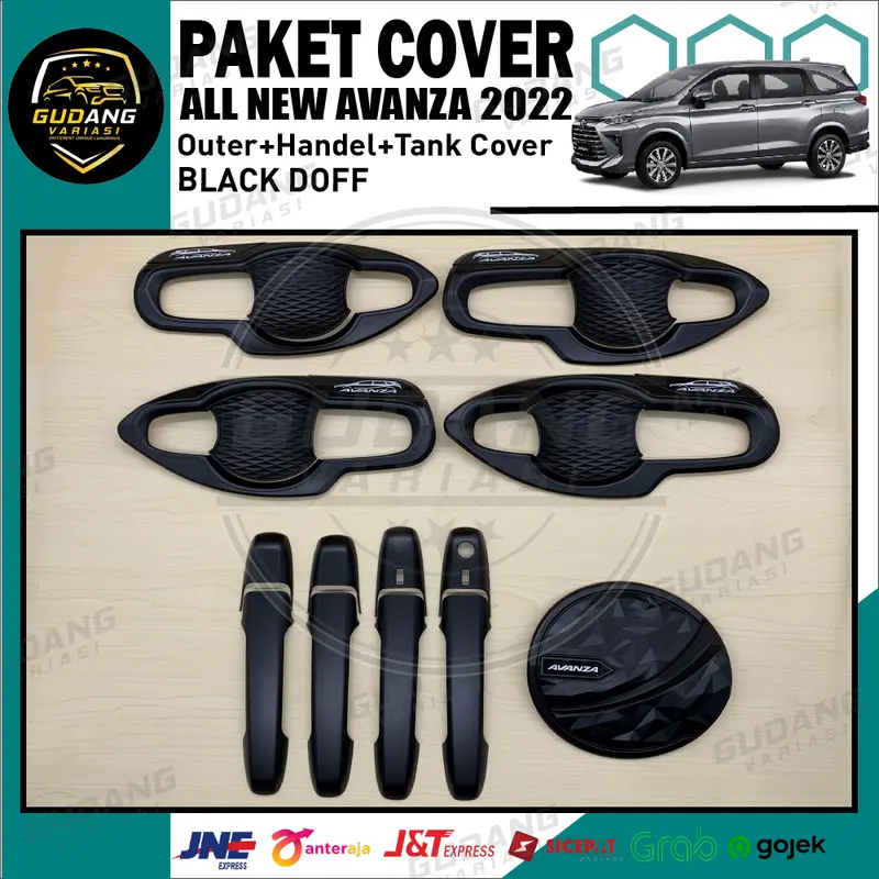 Paket Outer + Handle + Tank Cover Avanza 2022 - 2024 Hitam & Carbon 0