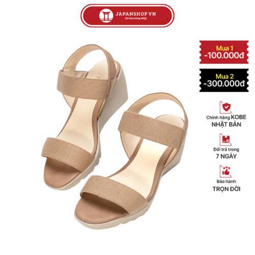 Sandal đế xuồng Kosu K-25309 7,5cm dép xăng đan nữ công sở mang nhẹ êm chính hãng Nhật Bản
