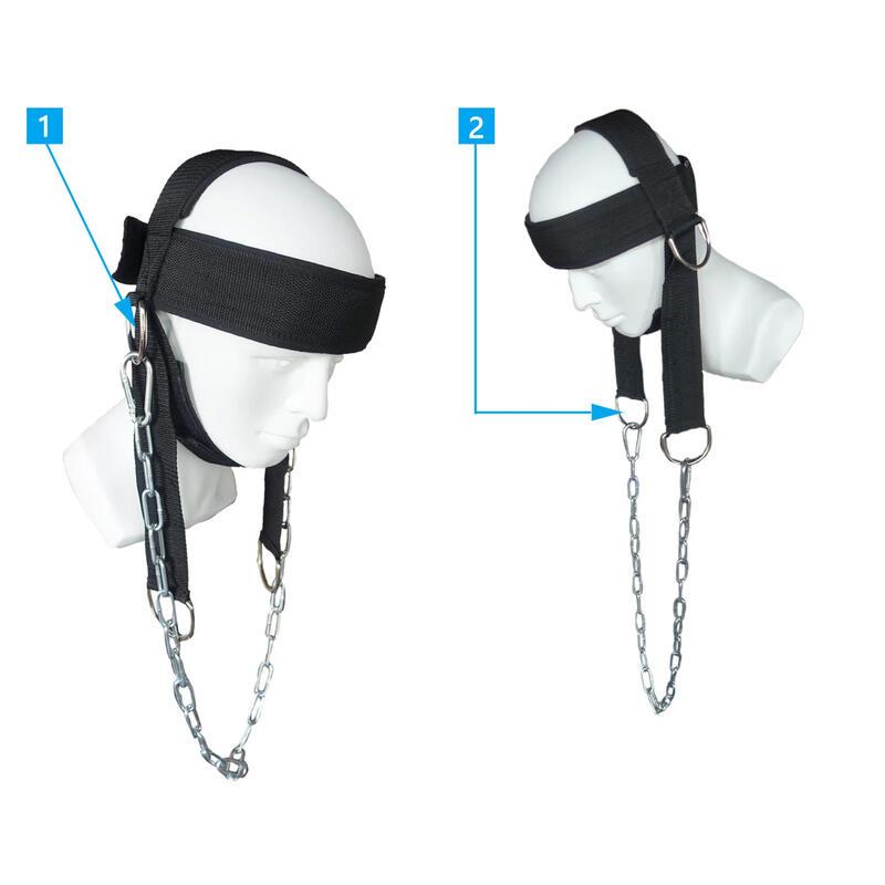 Product Introduction of Lifting Strap with Chain Adjustable Head Harness Neck Trainer for Home Gym Weightlifting Bodybuilding Barbell Workout 3