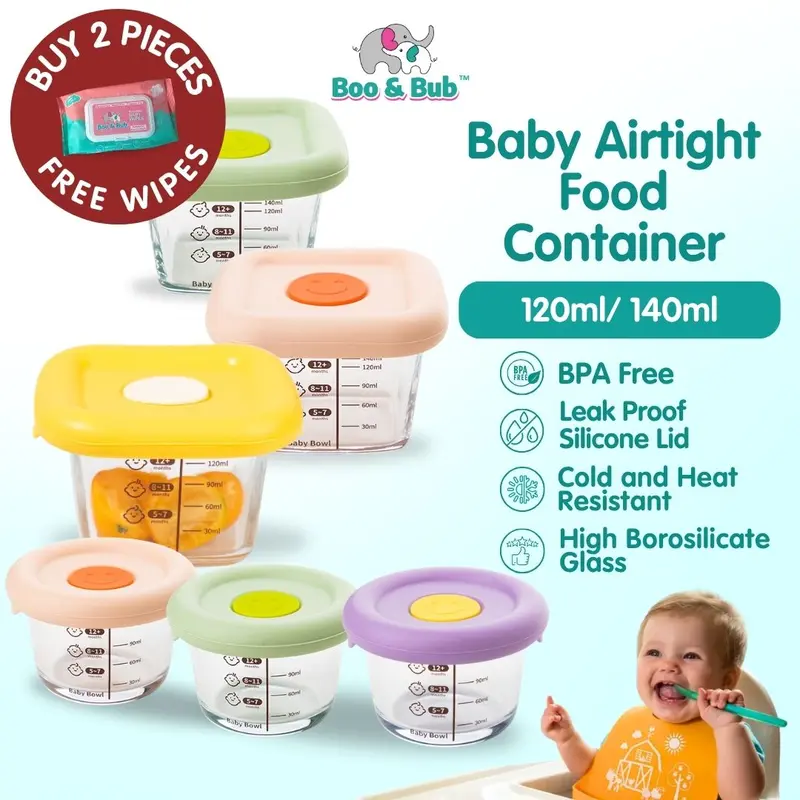 🐘Boo&Bub🐘 Airtight borosilicate glass food container Glass - TikTok ...