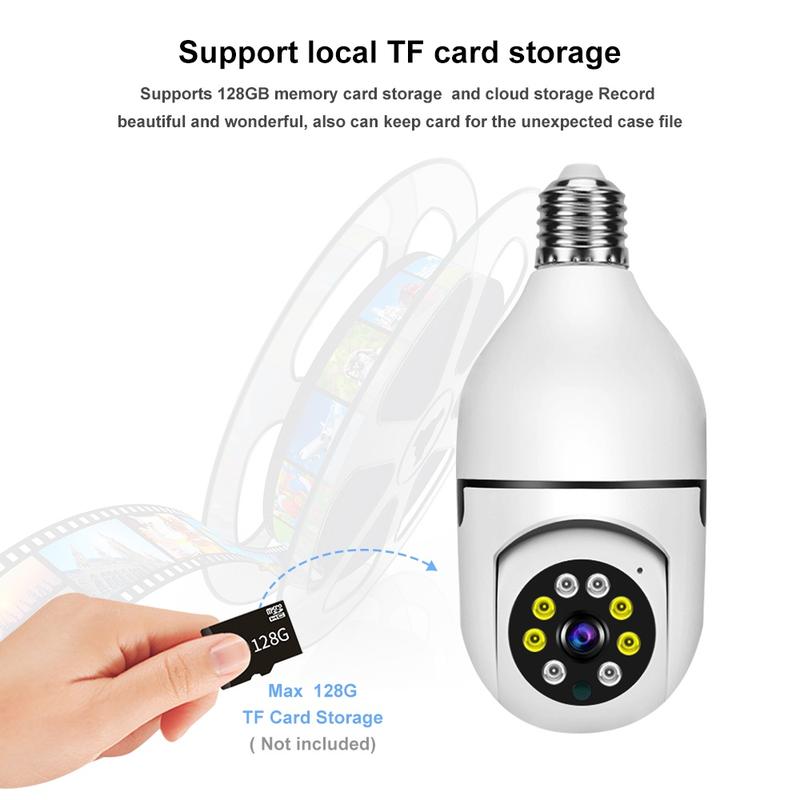 Product Introduction of V380 Q15 CCTV Camera WiFi Wireless Indoor Auto Tracking 360° rotation 3D Panoramic Security 1080p two way audio Voice Bulb PTZ IP Camera 10M Night Vision CCTV With E27 Standard Lamp Holder Sd Card Connection Remote Picture  Surveillance Recording 49