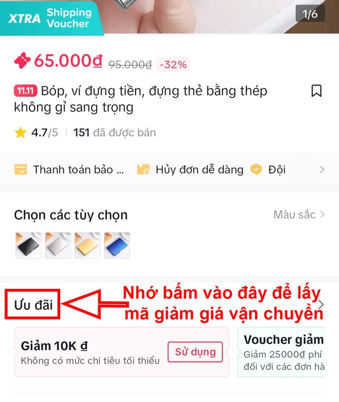 Bóp, ví đựng tiền, đựng thẻ bằng thép không gỉ sang trọng Nam Wallet 7