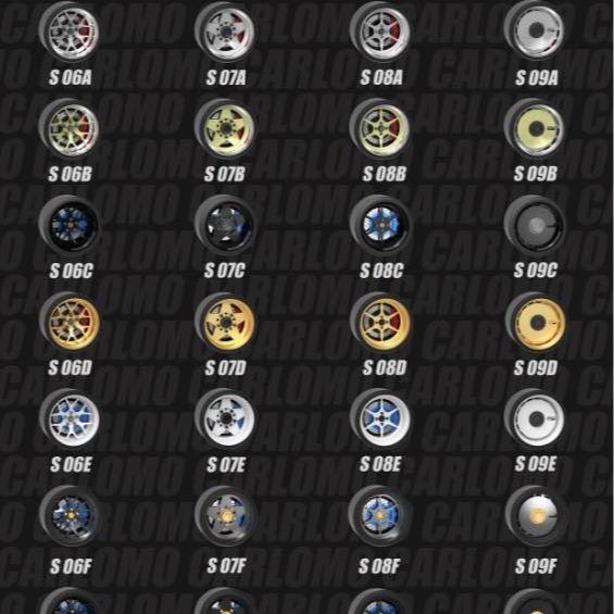 Bánh xe Carlomo dùng thay thế cho xe mô hình tỉ lệ 1:64