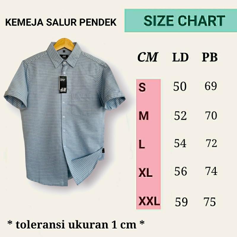Product Introduction of Kemeja Pria Lengan Pendek Salur Stripe | Kemeja Salur Slimfit Oxford Premium Casual | Kemeja Salur Pria 0