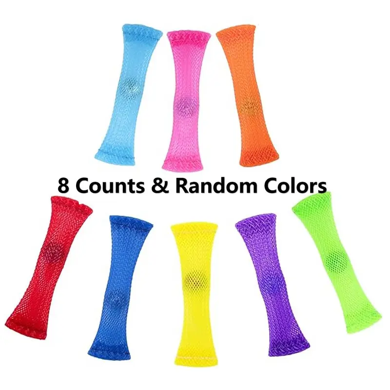 8 Counts Marble Mesh Fidget Toys Sensory Marble and Mesh Fidget Stress Relieve Toy for Family & Friend 2