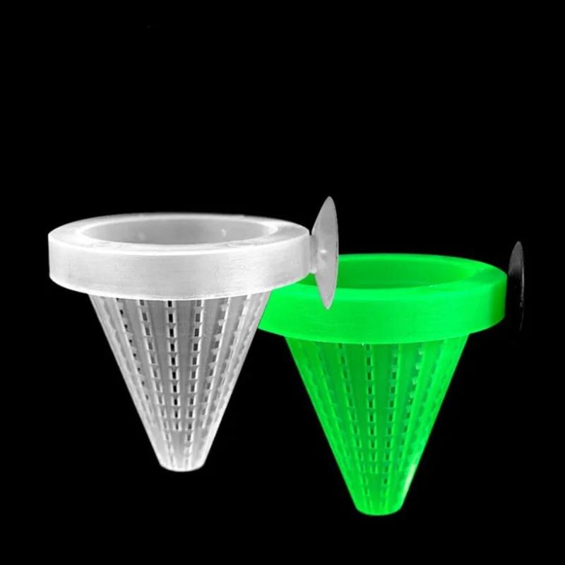 Product Introduction of teewow Accessories Tapered Hopper Basket Automatic Feeder Plastic With Suction Cup Conical feeder Aquarium Red Worm Feeding 17