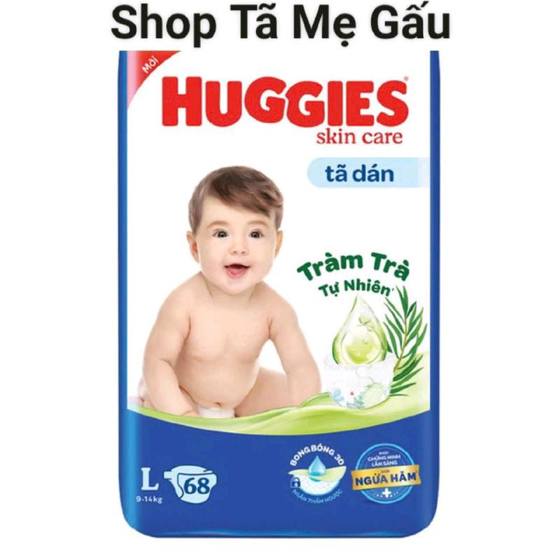 1Gói Tã Dán Huggies L68 Tràm Trà Mẫu Mới ( 68 Miếng- 9 > 14kg) Em bé Trẻ sơ sinh Trẻ sơ sinh Trẻ mới tập đi Bé gái Bé trai Cho Bé Bỉm Quần Học Sinh