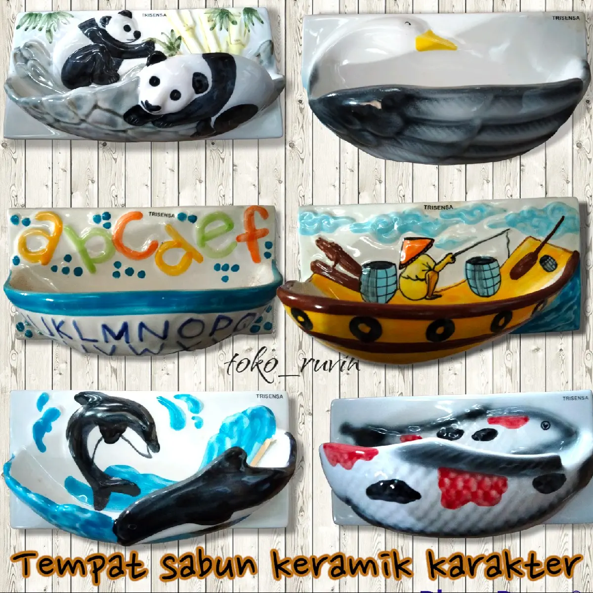 Tempat sabun keramik karakter Kamar mandi