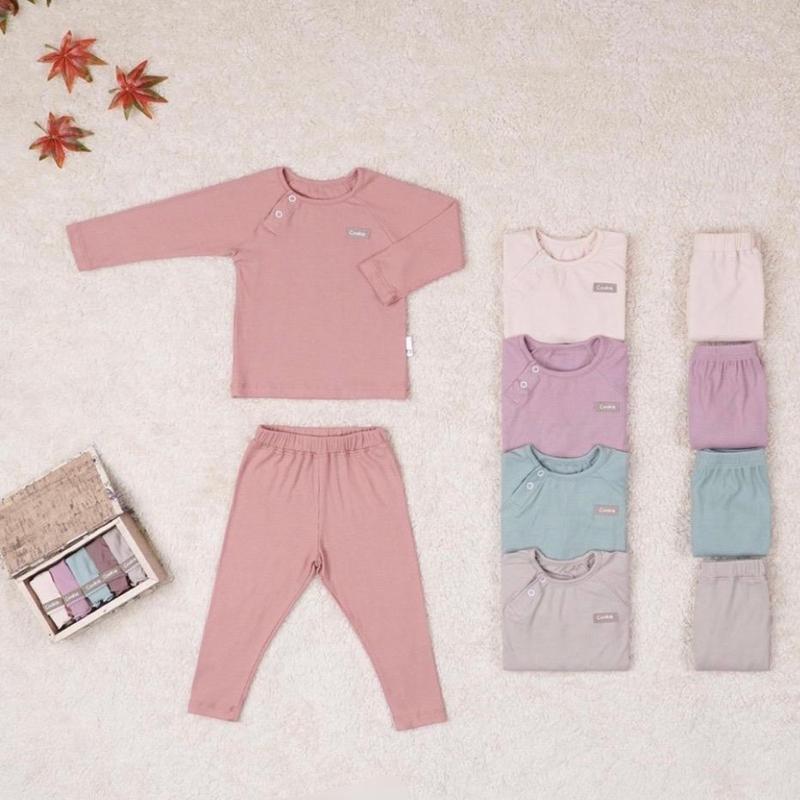 HÃNG COOKIE BỘ CÀI VAI DÀI TAY CHO BÉ từ 6 tháng chất liệu tăm mềm mại co giãn