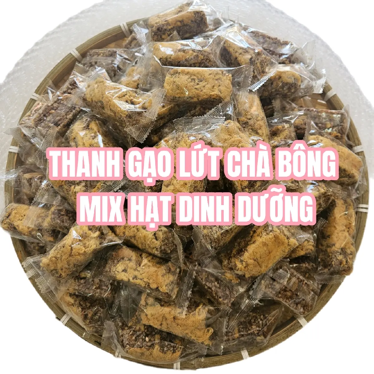 1KG thanh gạo lứt chà bông mix hạt dinh dưỡng có chứa Omega 3 Ăn Vặt Candy Snack Food