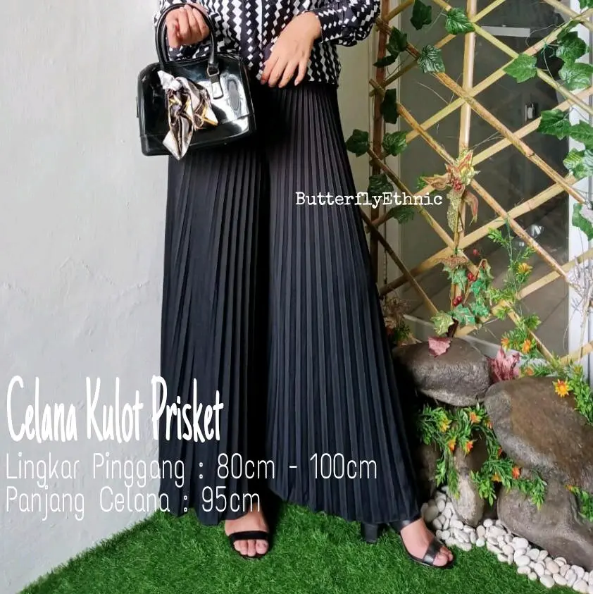 CELANA KULOT PRISKET/ PLISKET LEBAR/ PRISKET KULOT/ SUPER PREMIUM/ ALL SIZE