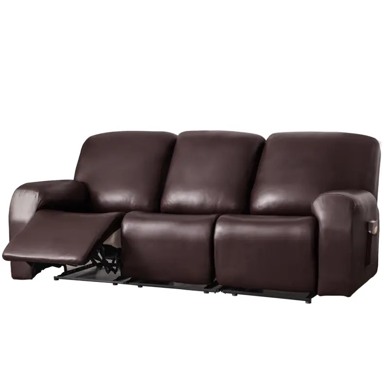 Product Introduction of Solid Color Sofa Cover with Storage Pocket on The Side, Elastic Sofa Slipcover, Sofa Protector for Home Living Room, Home Decor 0