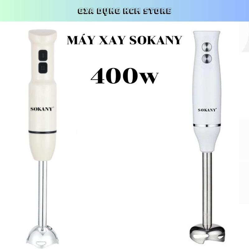 Máy Xay Cầm Tay SOKANY Công Suất 400W  Máy Xay Cầm Tay Đa Năng, Xay Cháo, Xay Sinh Tố, Xay Thực Phẩm bằng  Inox