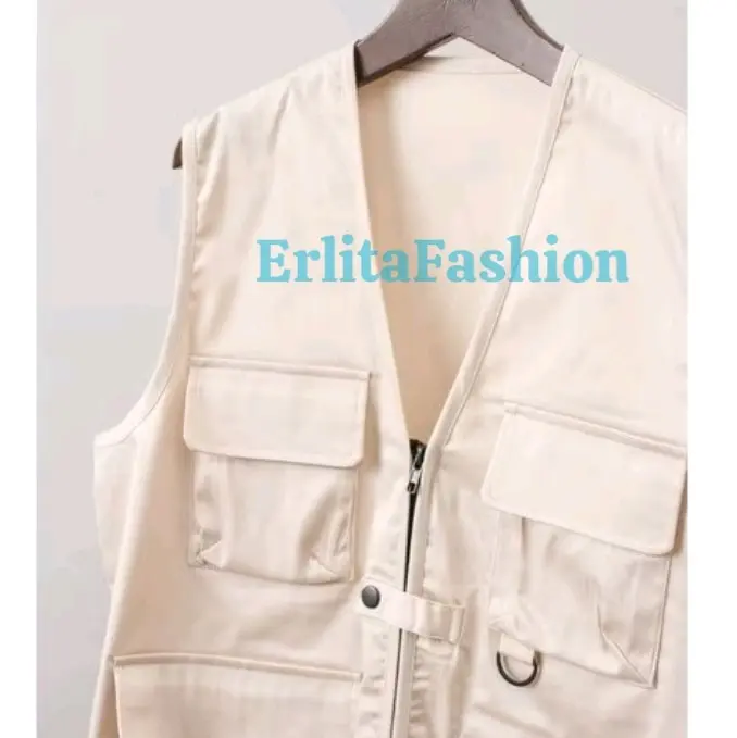 Rompi Vest Cargo Premium Hitam Outdoor Pria 0