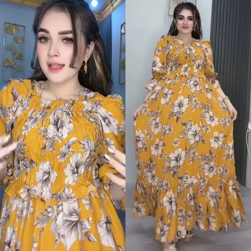 Gamis Wanita Widahliya Katun Rayon Glf Baju Casual 2