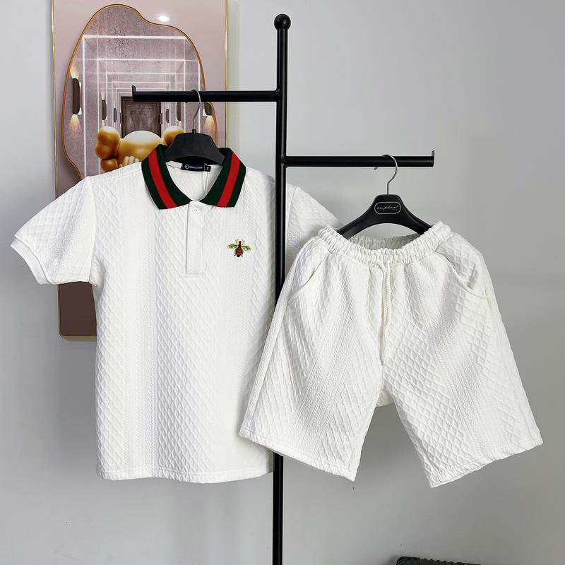 Set đồ bộ nam cổ trụ cộc tay chất liệu xốp nổi by iamthyu - B137 Menswear Áo Quần 1