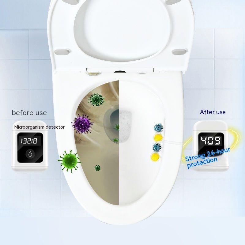 Product Introduction of Hanging Toilet Cleaning Ball Automatic Toilet Cleaner 4 in 1 Bowl Toilet Sterilizer Remove Odor Air Freshener Toilet Aromatherapy Fragrance Deodorization Toilet Cleaning Bead toiletgel 43