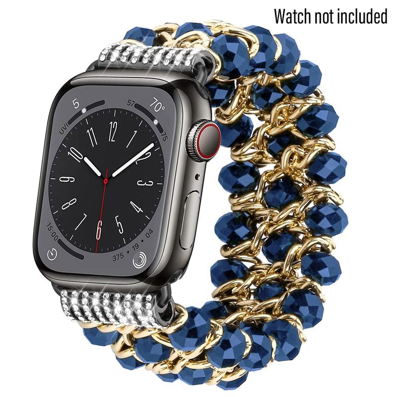Shiny Bead Replacement Band, Faux Pearl Decor Watch Band, Watch Band for Apple Watch, Wearable Accessories for Apple Watch Ultra Series SE 9 8 7 6 5 4 3 2 1 6