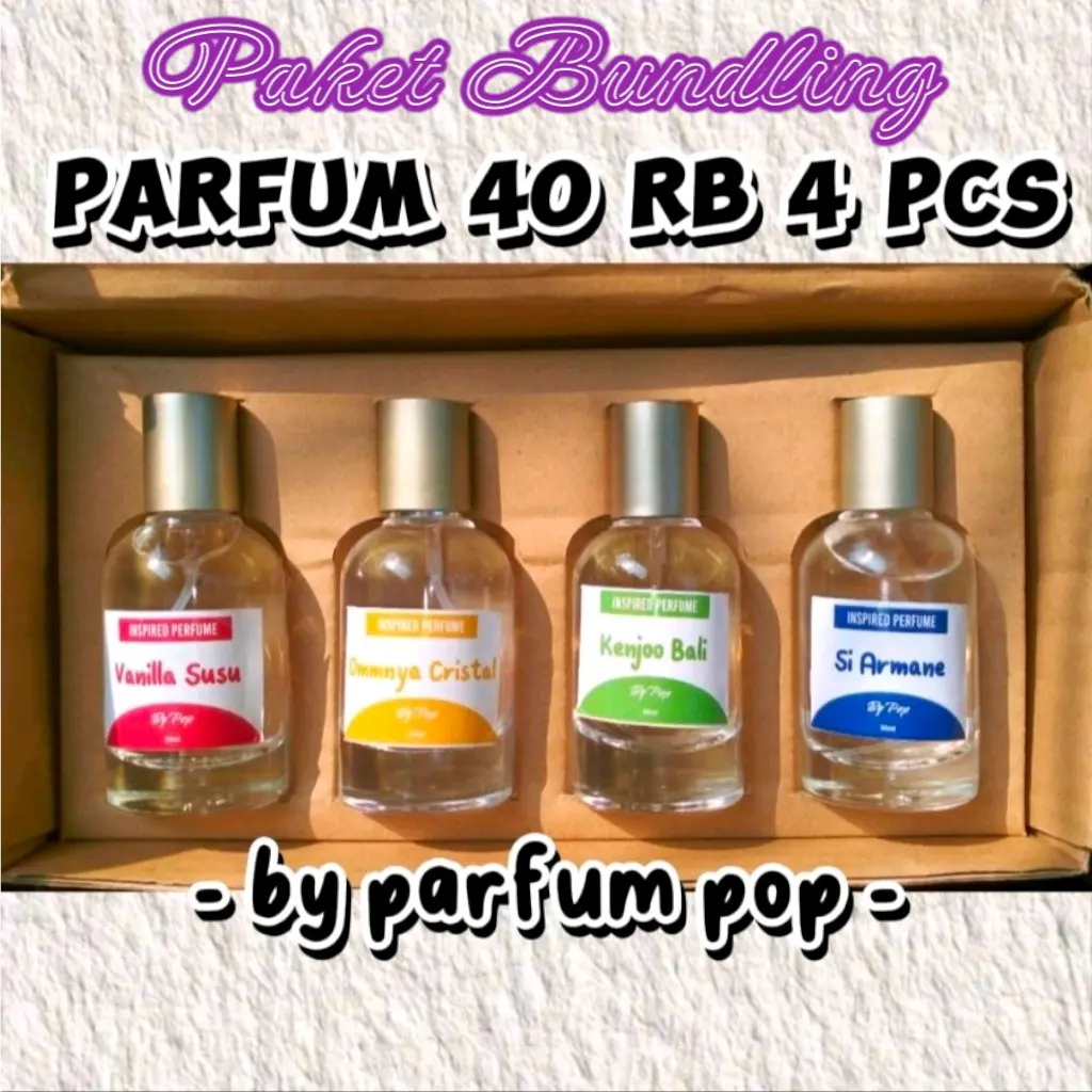 (Viral) Parfum 4 Pcs Pop Parfum Wangi Tahan Lama Cewek Cowok Box Perfume Fresh