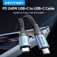 Gambar Vention Kabel USB 2.0 Type C to C 5A PD 3.1 240W Fast Charging 480Mbps Data Cable 1M 2M - TRE - BLACK, 1M dari Vention Flagship Kota Administrasi Jakarta Utara 2 Tokopedia