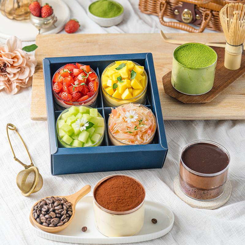   CHỈ GIAO HCM  GIFTSET 4 HỘP BÁNH MOUSSE MINI - GIAO TRONG NGÀY 