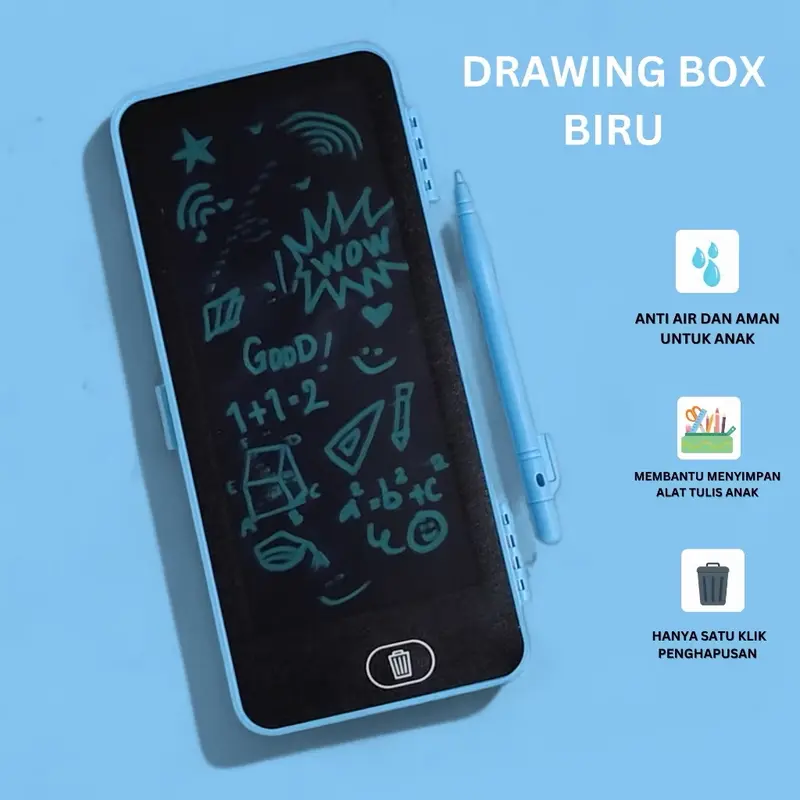Kotak Pensil Digital Drawing Tablet Box Case Pencil Drawing Pad Edukasi 2in1 Mainan Tablet Gambar 8