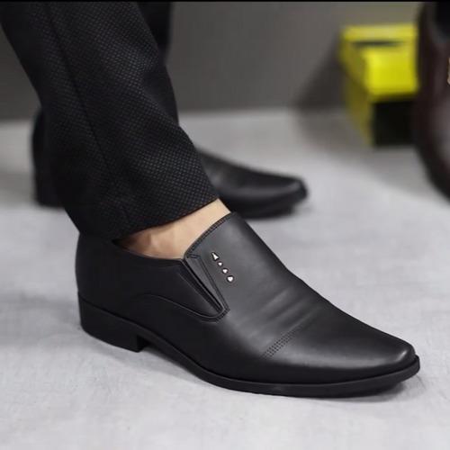 Giày tây nam mũi nhọn tăng chiều cao kèm họa tiết tinh tế Tâm Đức giày da nam công sở da nguyên tấm đế cao su chống trơn trượt giày oxford nam đi dự tiệc sang trọng lịch sự