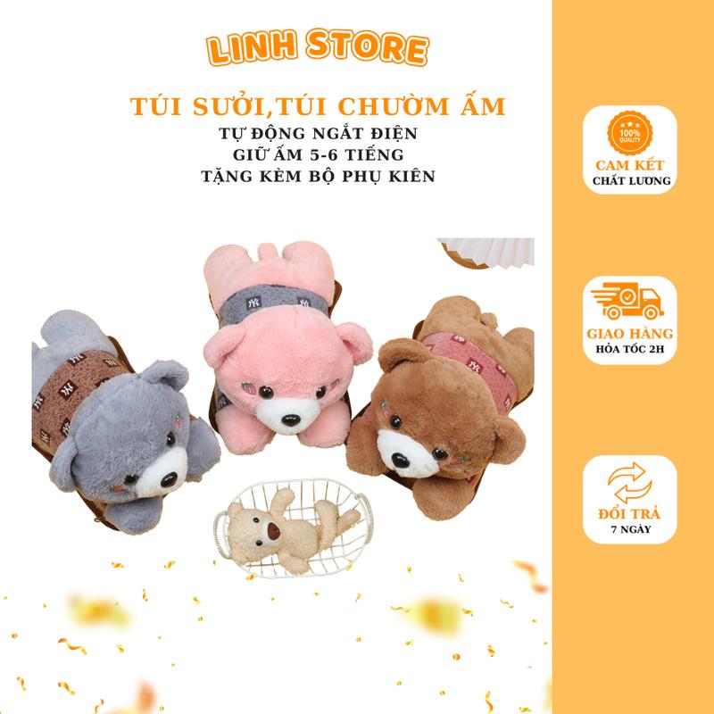 Túi sưởi ấm thú bông cute ,túi chườm điện đau bụng kinh , chườm đau cơ