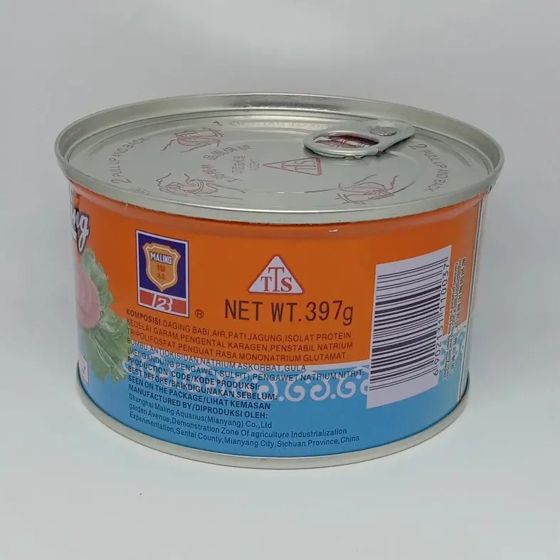 Ma Ling TTS Luncheon Pork Meat 397gram / Daging Ham Babi Maling NON HALAL Food Foods 2