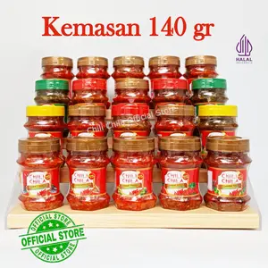 Chili Chila Sambal 140 gr - Geprek, Cumi, Roa, Matah, Kecombrang, dll Halal Enak Pedas tanpa pengawet No MSG