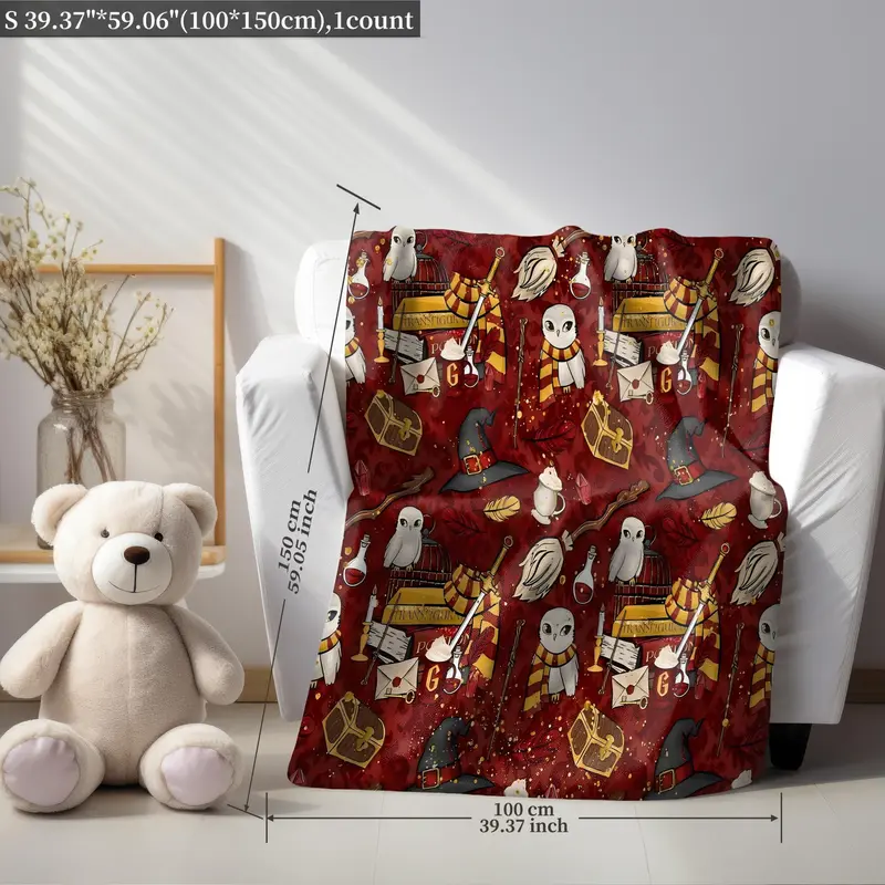 Magic World Pattern Blanket, 1 Count Soft Comfortable Throw Blanket, Cool Bedroom Bedding Blankets, Warm Napping Blanket for Home Office Travel Camping 4