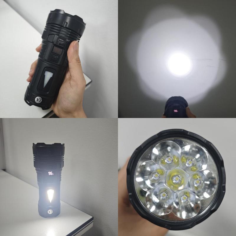 LED Multi-functional Strong Flashlight, Rechargeable Ultra-bright Portable Design Outdoor Zoom Long-range Spotlight, Emergency Camping Light 8