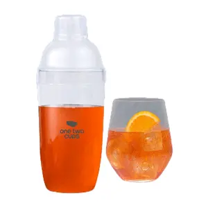 Gups Cocktail Shaker Mixer Bartender Boston Barista Style b0569 Transparent