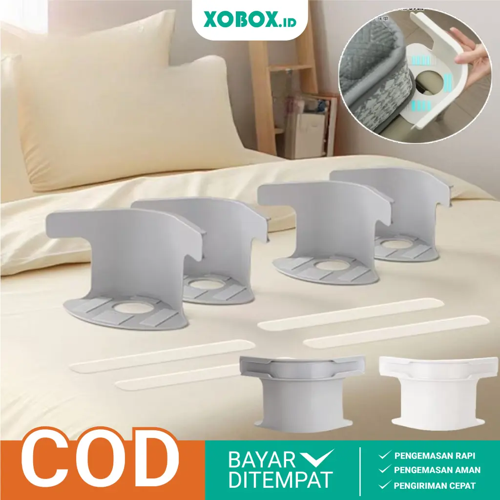 4Pcs Bed Sheet Corner Tightener Clips Penjepit Seprei Anti Geser HM1084