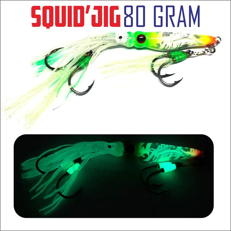 Metal jig cumi 80 gram lengkap dengan assist hook #12 5