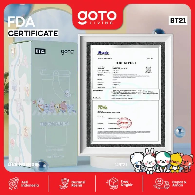 Goto [COD] K-Pop Travel X BT21 Tumbler Tahan Dingin Panas Botol Minum 900ML 3