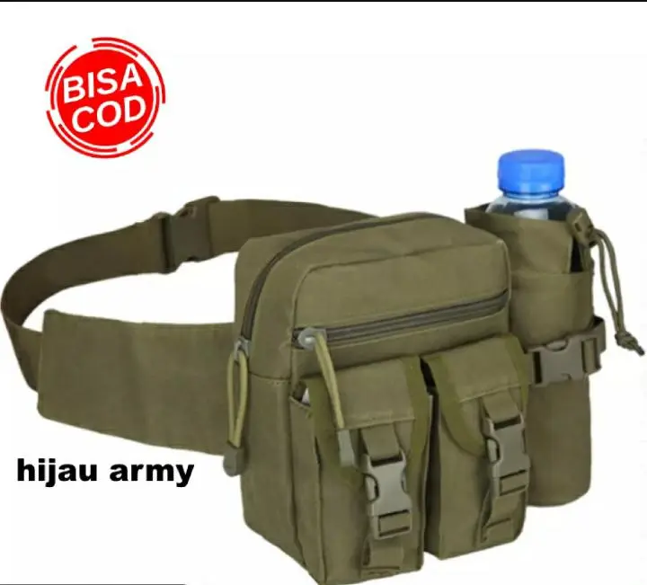 Slempang Army dan Tas Botol HARGA GROSIR 2 in 1 Bisa Lepas Pasang 2