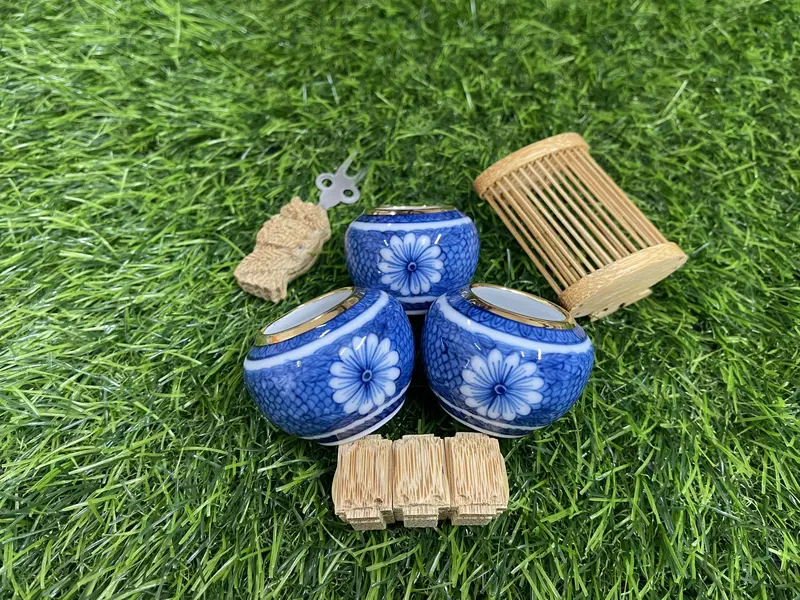 Cóng Chim Vẽ Tay  Thiên diệp  dáng chum giảm giá 3