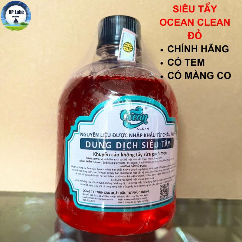 [Chính Hãng-Có Tem] Siêu Tẩy Ocean Clean Đỏ 500ML, Nước Rửa Xe Không Chạm, Tẩy Lóc Máy, Chi Tiết Máy, Tẩy Đa Năng Xe Máy,..Tặng Kèm Vòi Xịt dung  dichtay