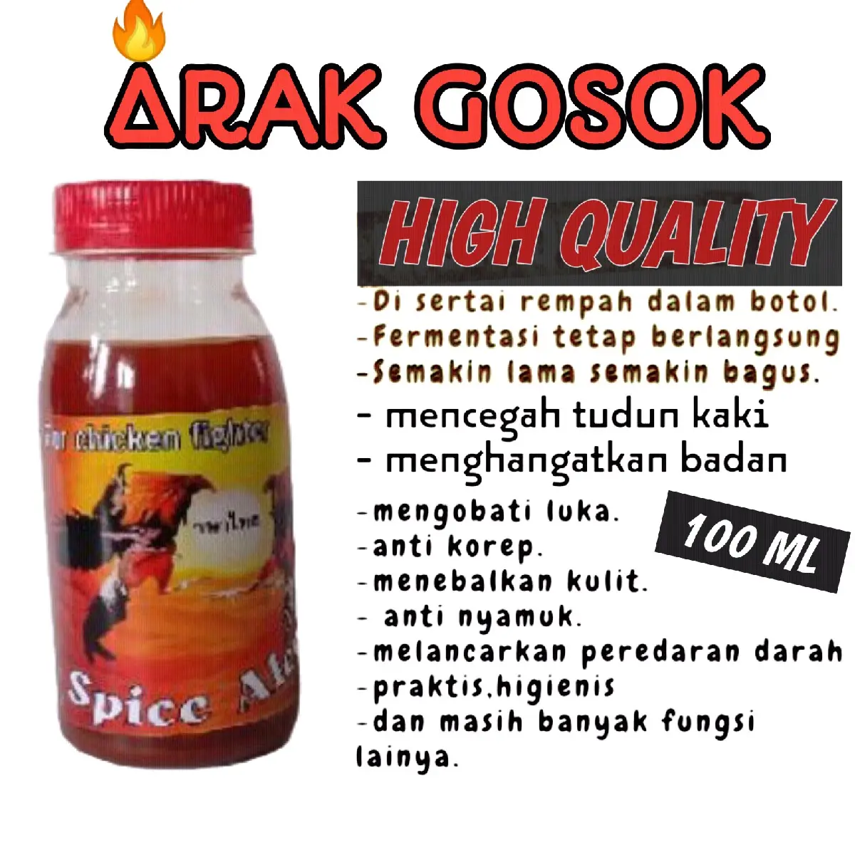 ∆rak Gosok 100ml Penebal Pemerah Kulit Kaki Ayam Hand Chicken