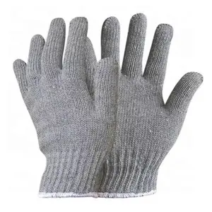 SR 1lusin/12pasang sarung tangan kerja kain rajut abu B6/8 tebal industri proyek las kebun GROSIR SUMBER REJEKI